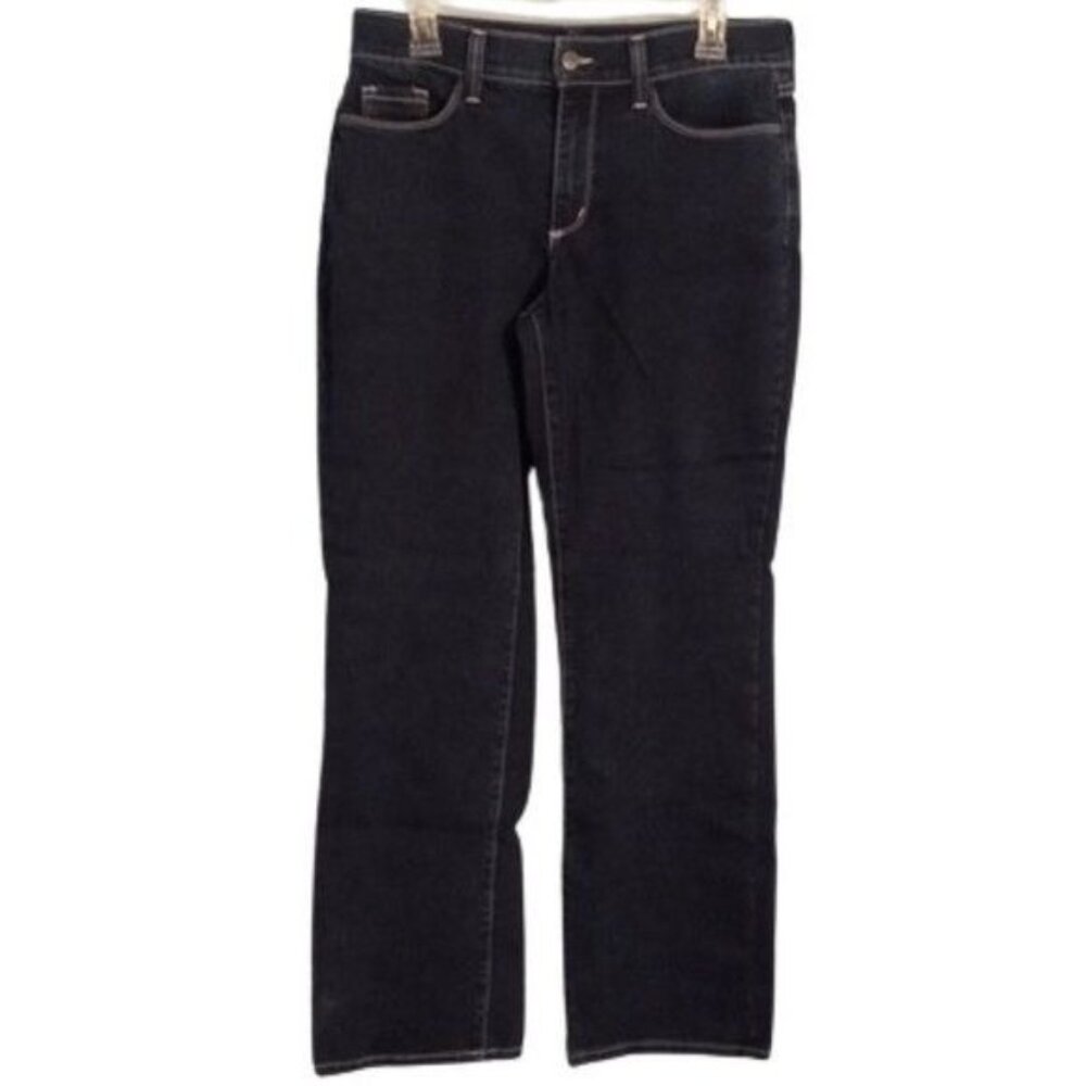 NYDJ Size 8 Jeans Womens Dark Wash Straight Leg USA Lift Tuck Stretch